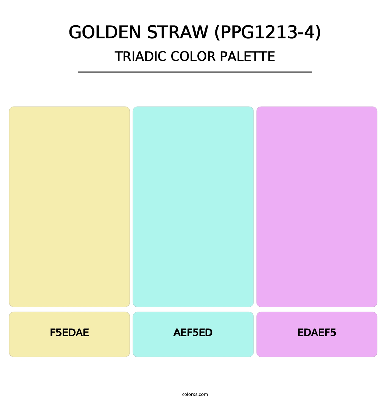 Golden Straw (PPG1213-4) - Triadic Color Palette