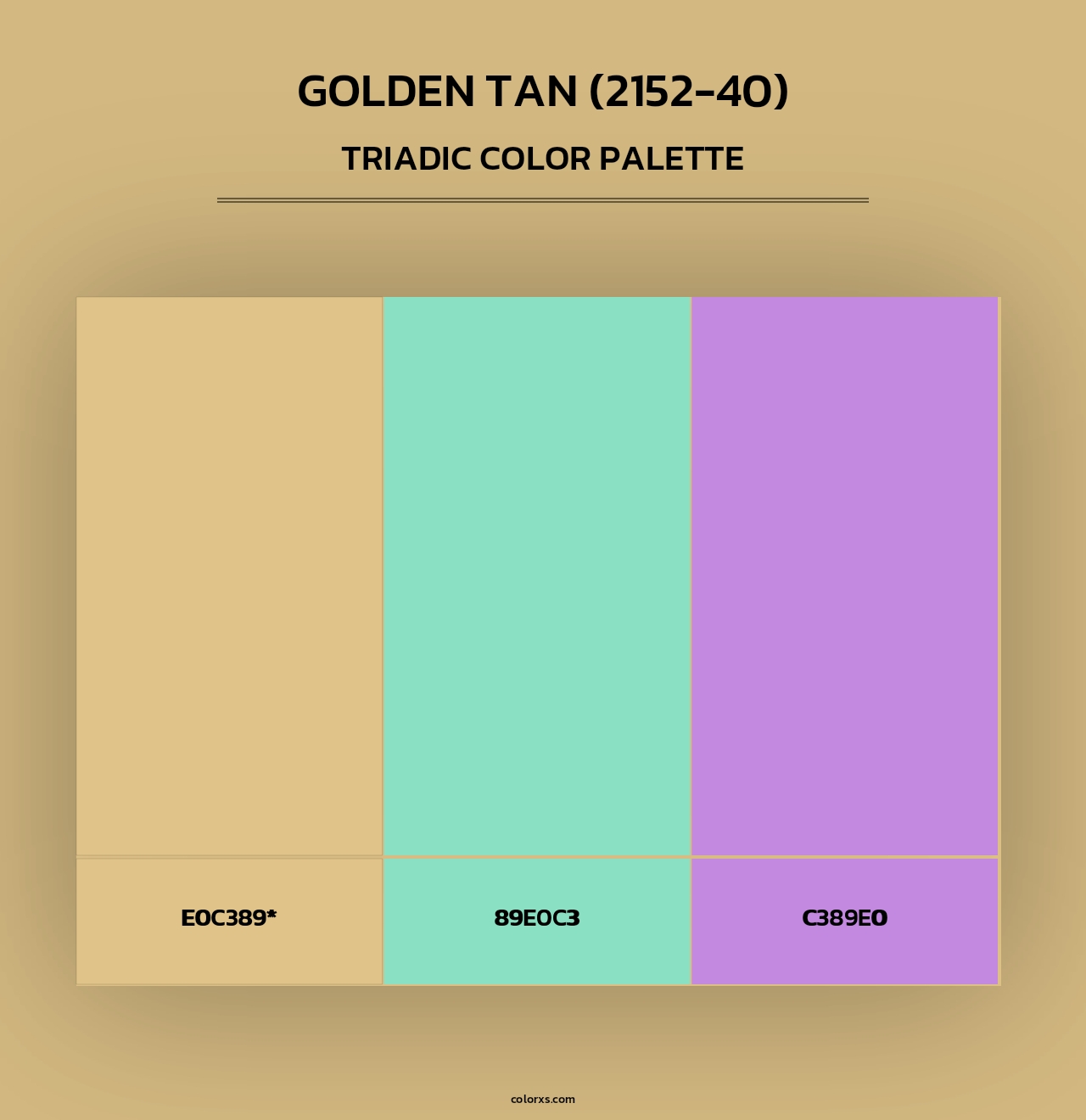 Golden Tan (2152-40) - Triadic Color Palette
