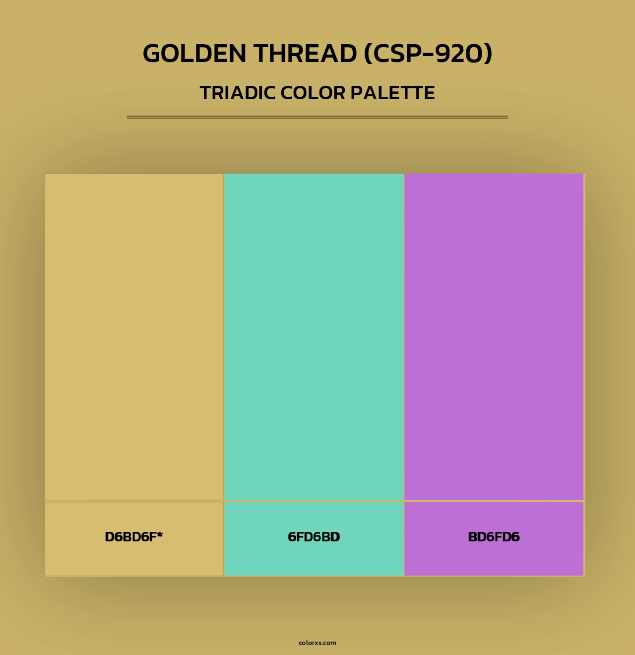 Golden Thread (CSP-920) - Triadic Color Palette