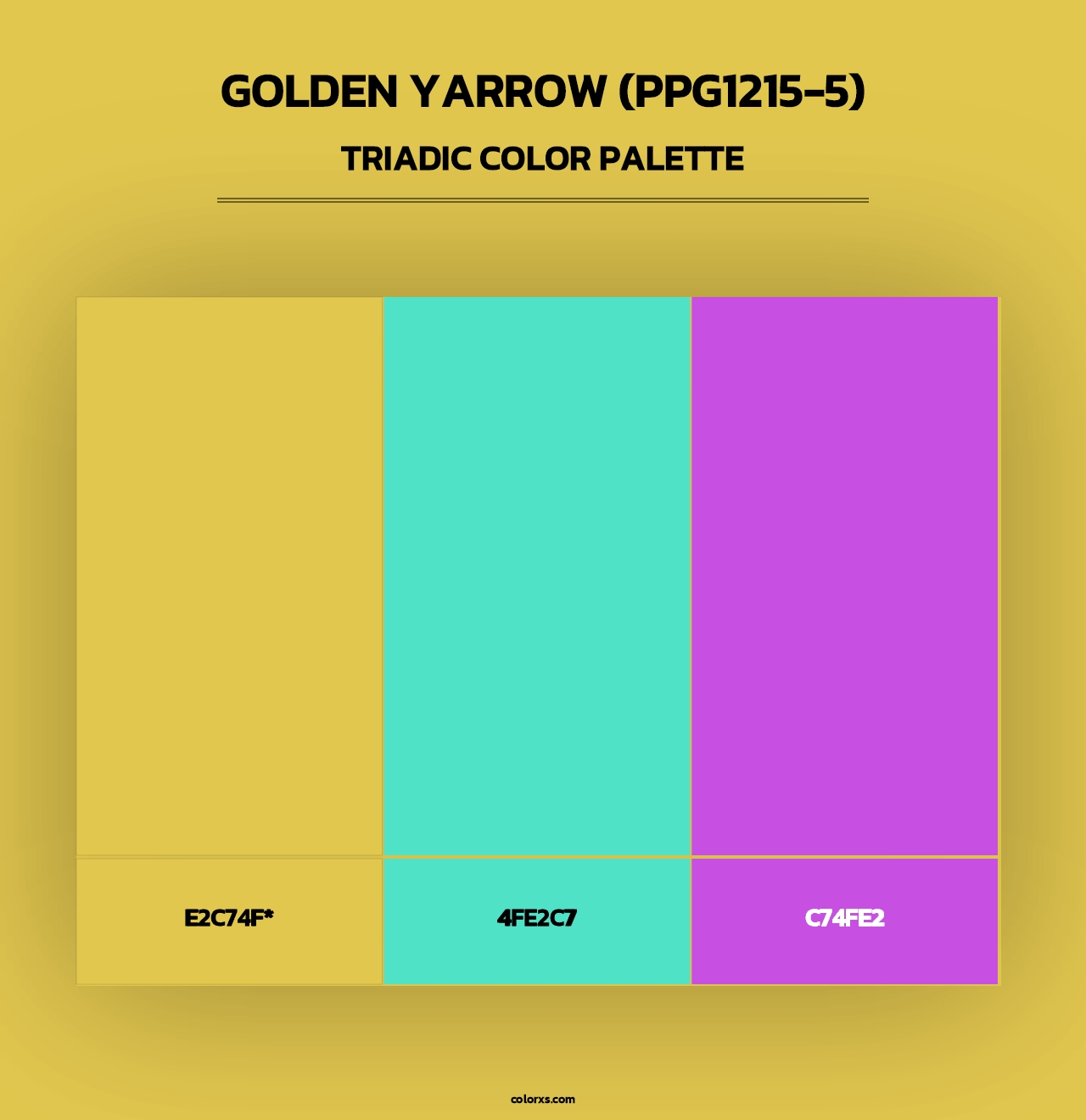 Golden Yarrow (PPG1215-5) - Triadic Color Palette