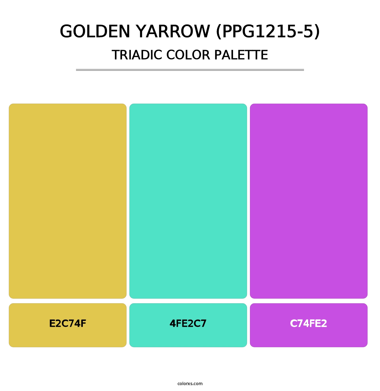 Golden Yarrow (PPG1215-5) - Triadic Color Palette