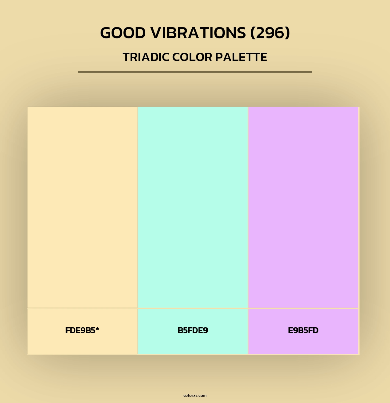 Good Vibrations (296) - Triadic Color Palette