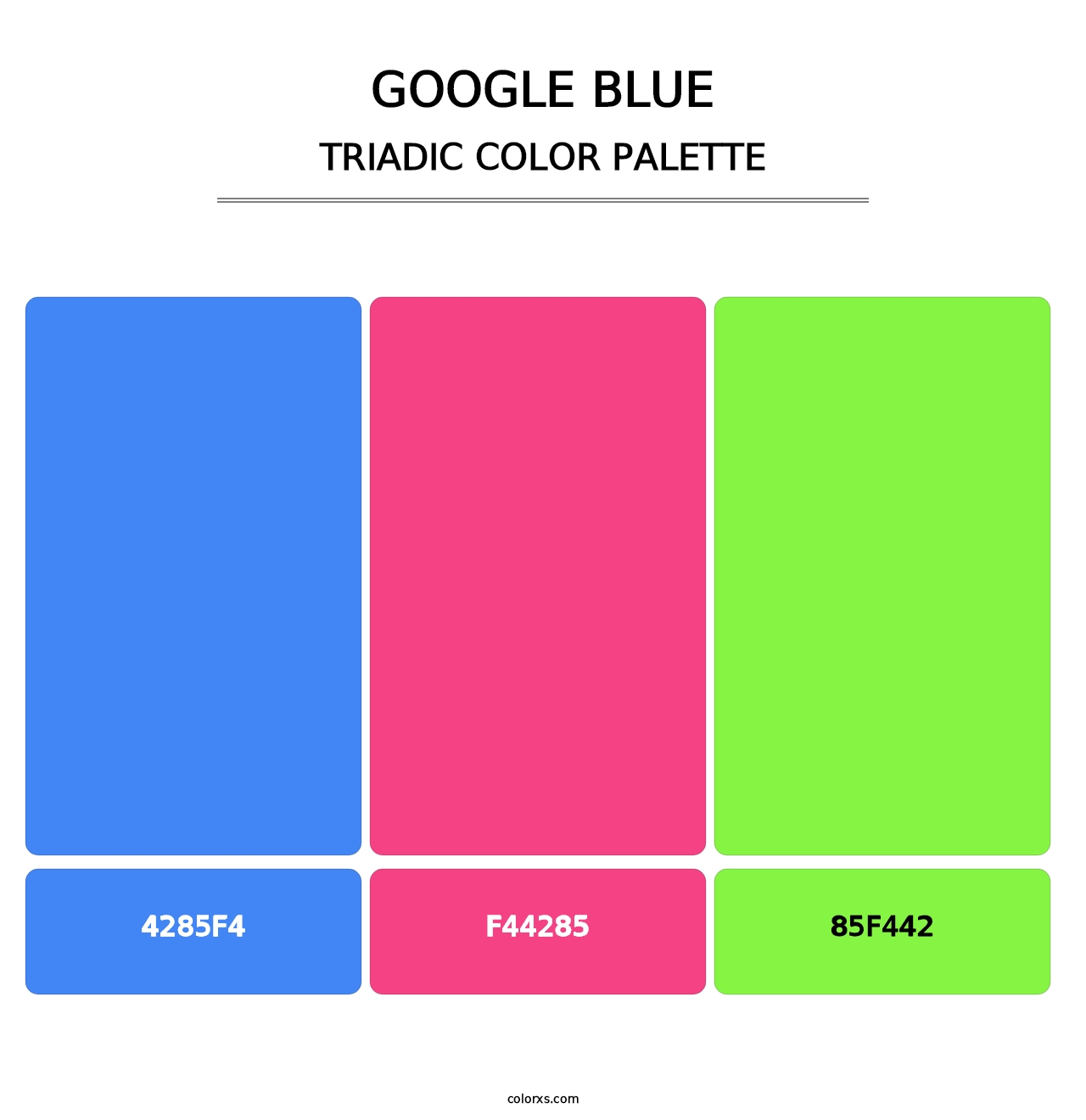 Google Blue - Triadic Color Palette