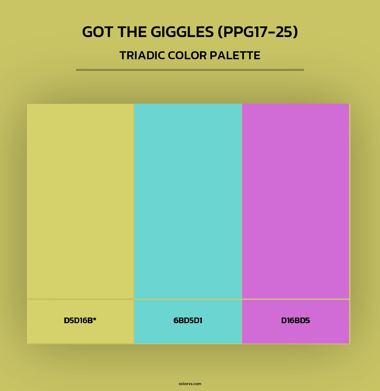 Got The Giggles (PPG17-25) - Triadic Color Palette