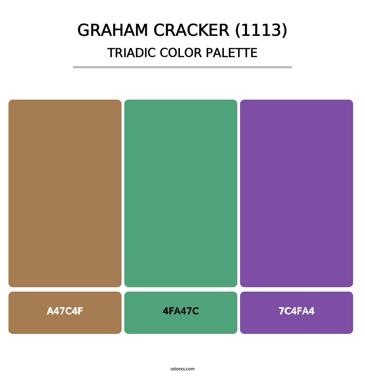 Graham Cracker (1113) - Triadic Color Palette