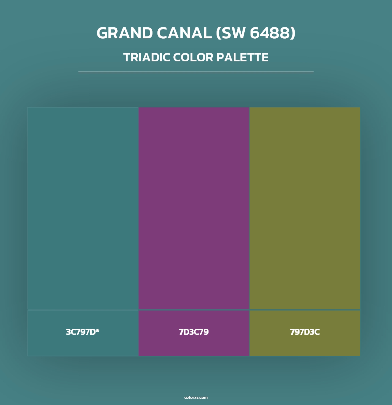 Grand Canal (SW 6488) - Triadic Color Palette