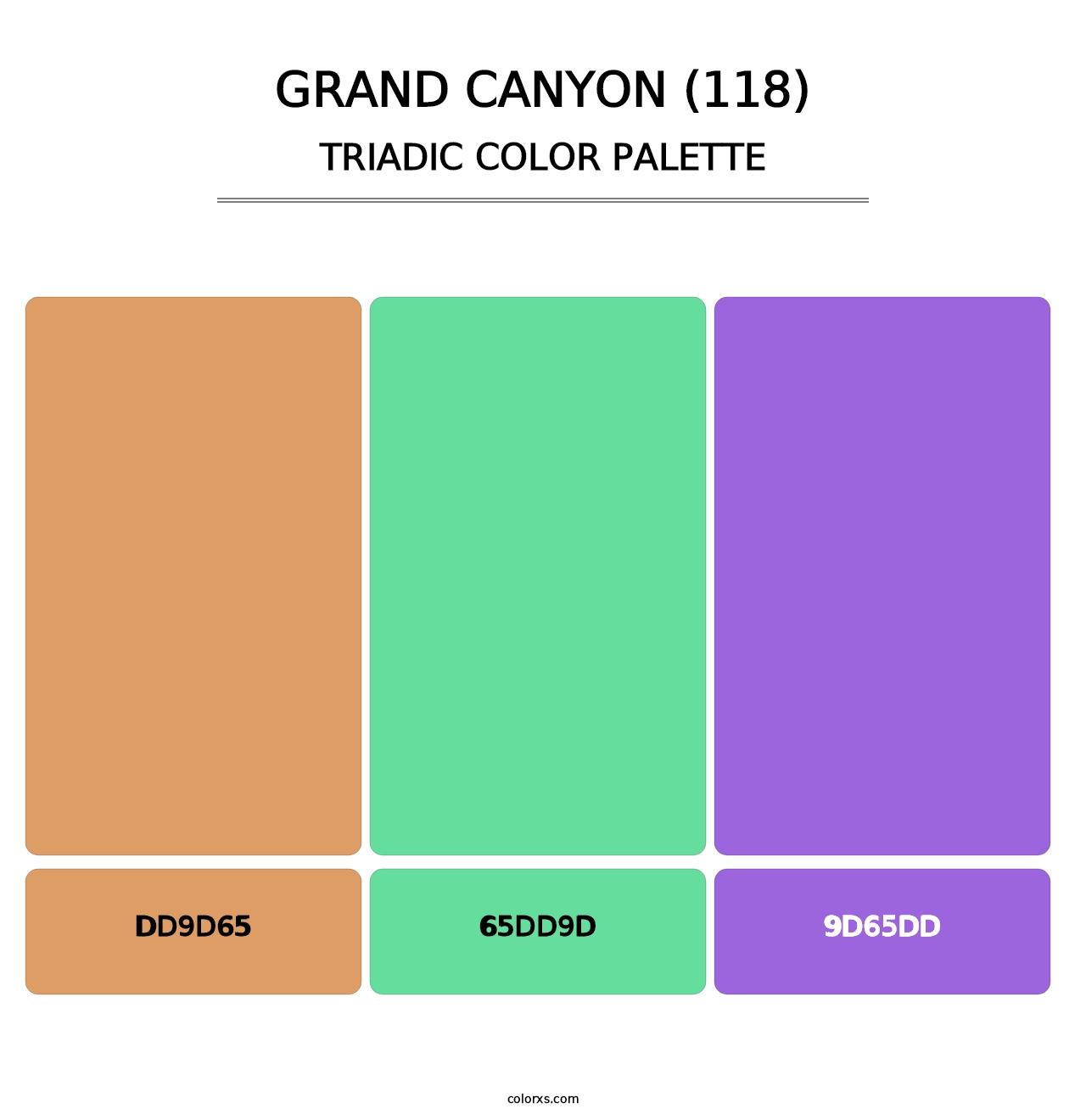 Grand Canyon (118) - Triadic Color Palette