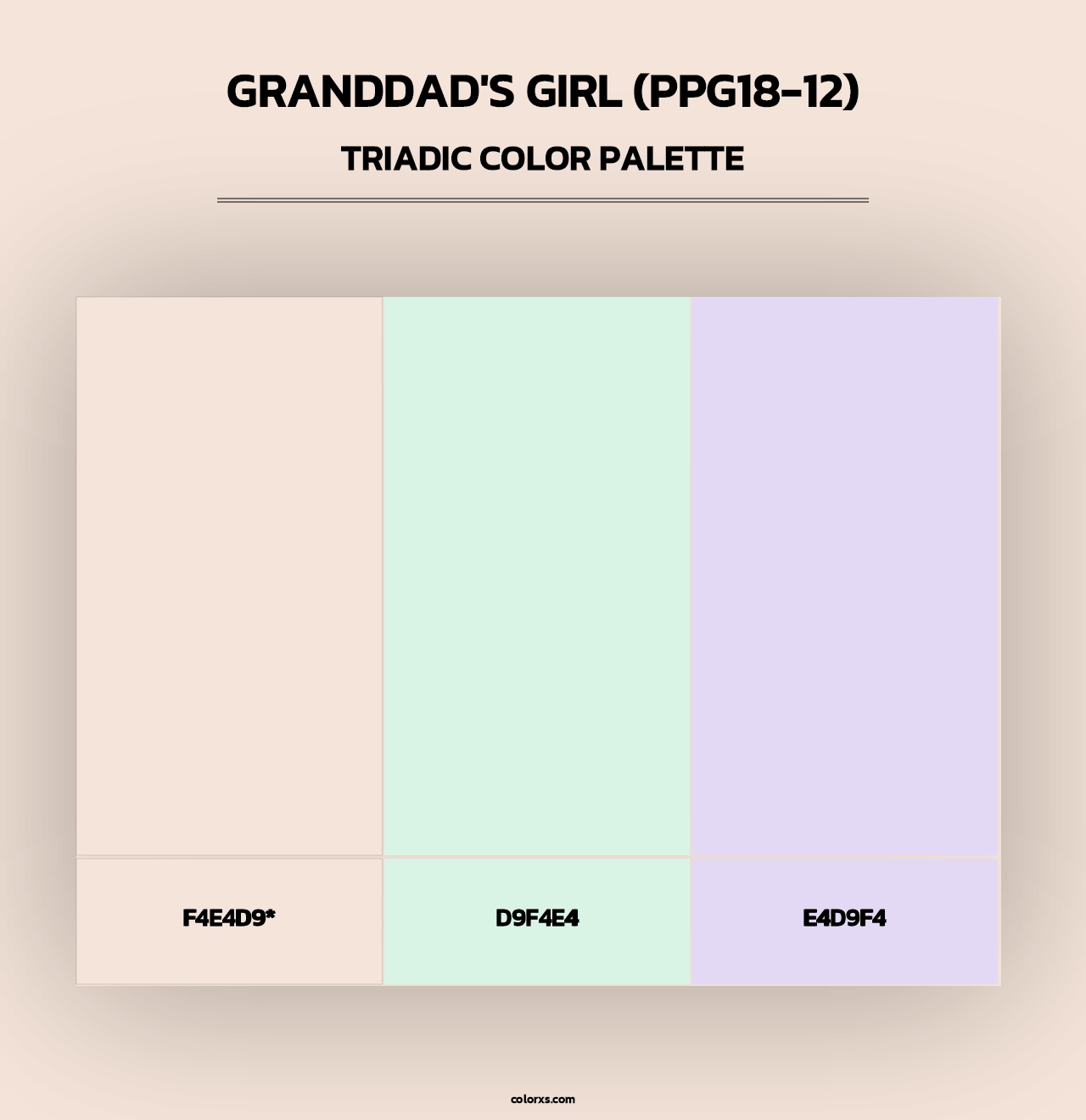 Granddad's Girl (PPG18-12) - Triadic Color Palette