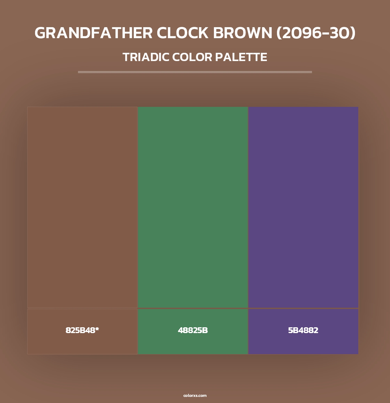 Grandfather Clock Brown (2096-30) - Triadic Color Palette