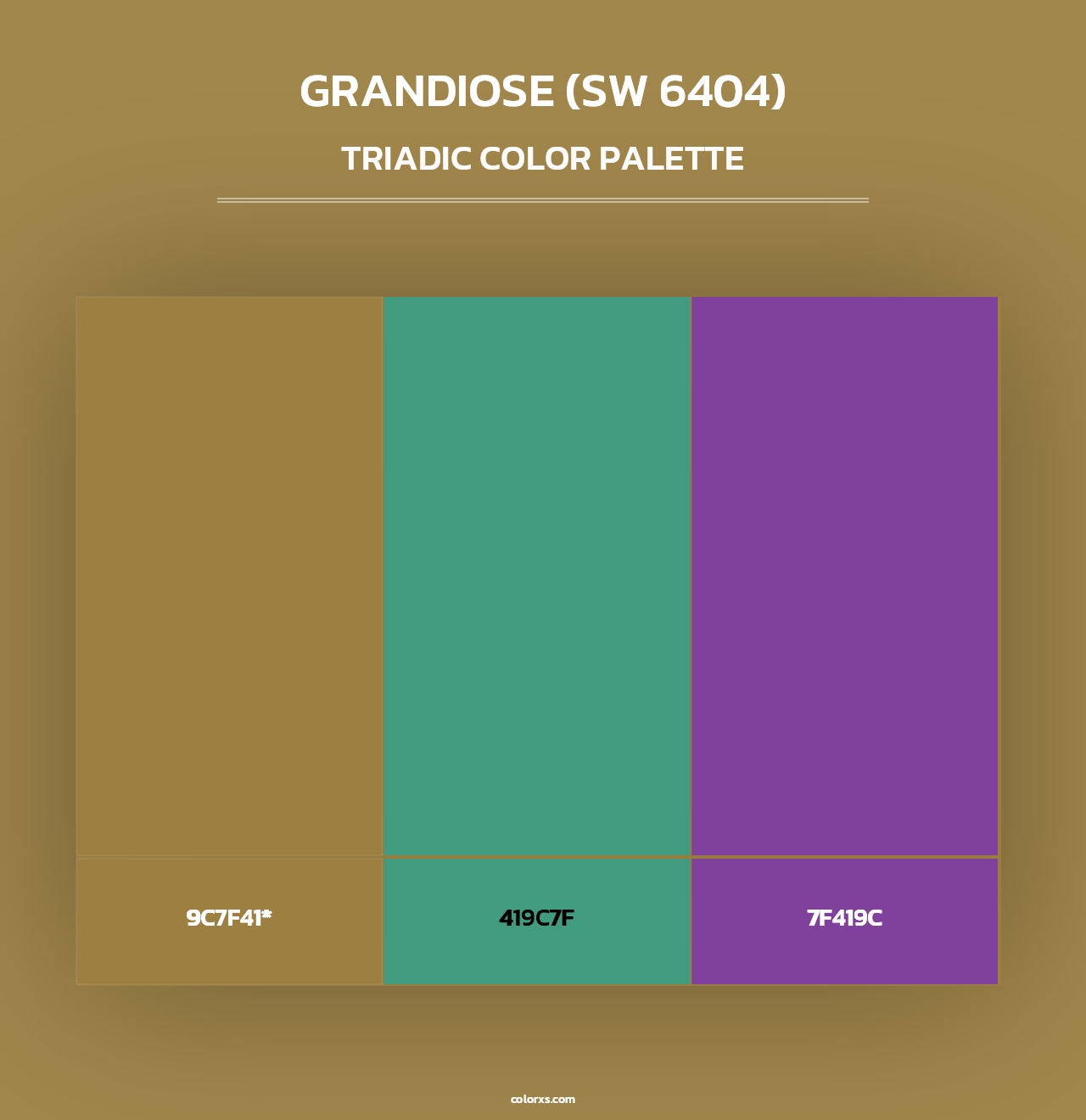Grandiose (SW 6404) - Triadic Color Palette