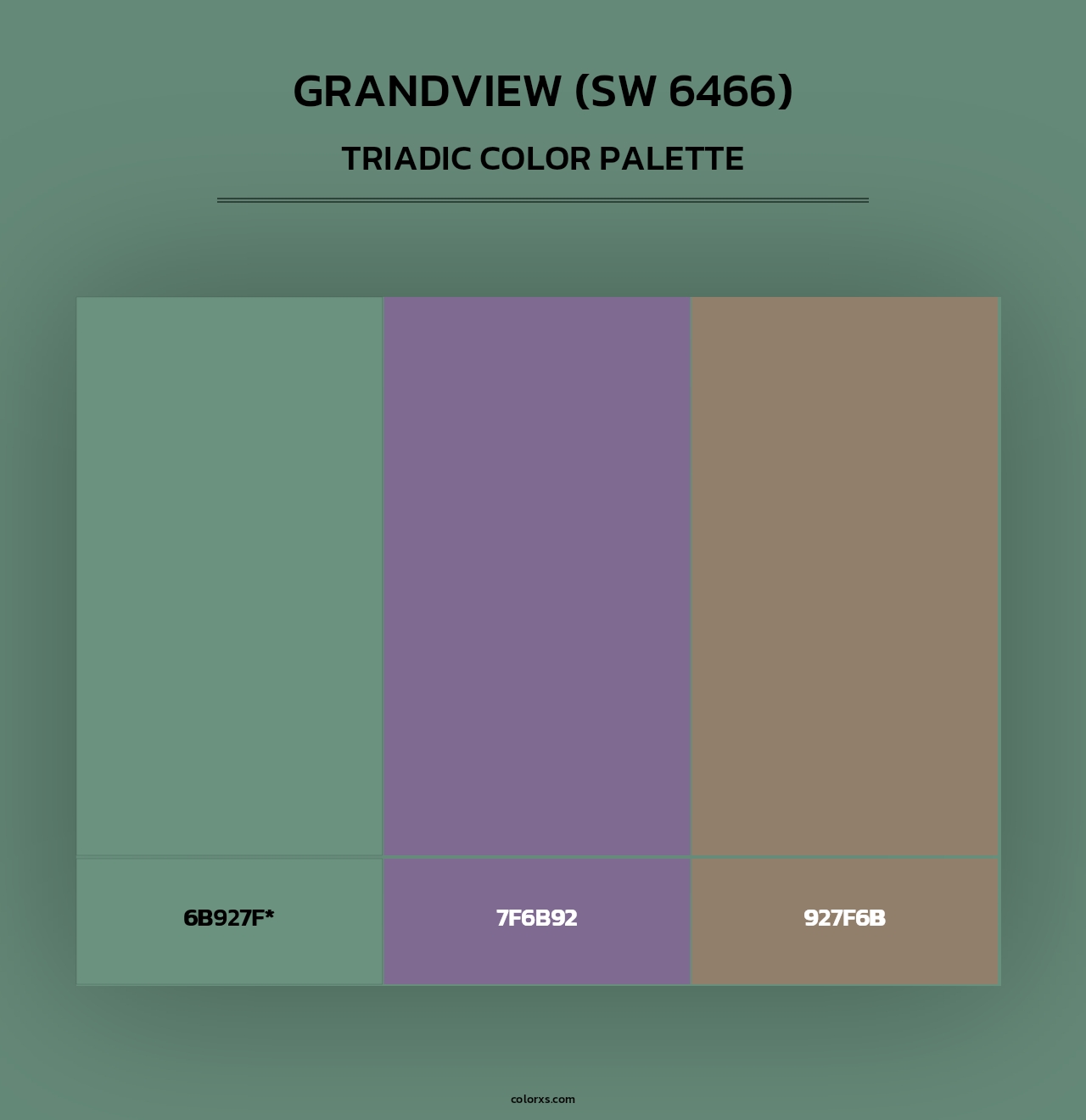 Grandview (SW 6466) - Triadic Color Palette