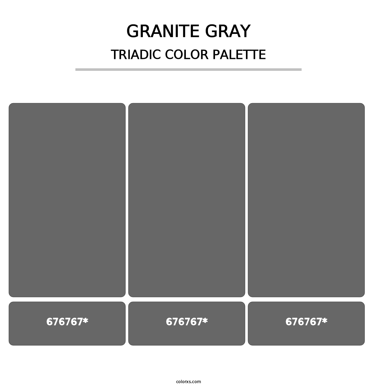 Granite Gray - Triadic Color Palette