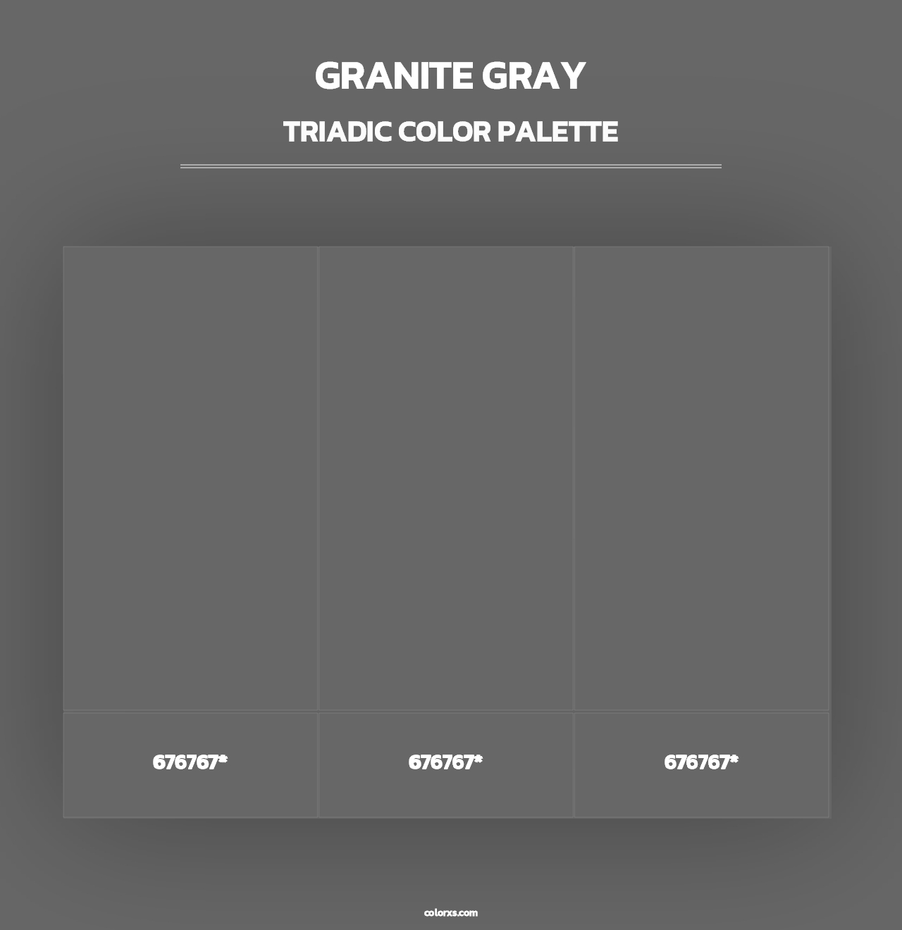 Granite Gray - Triadic Color Palette