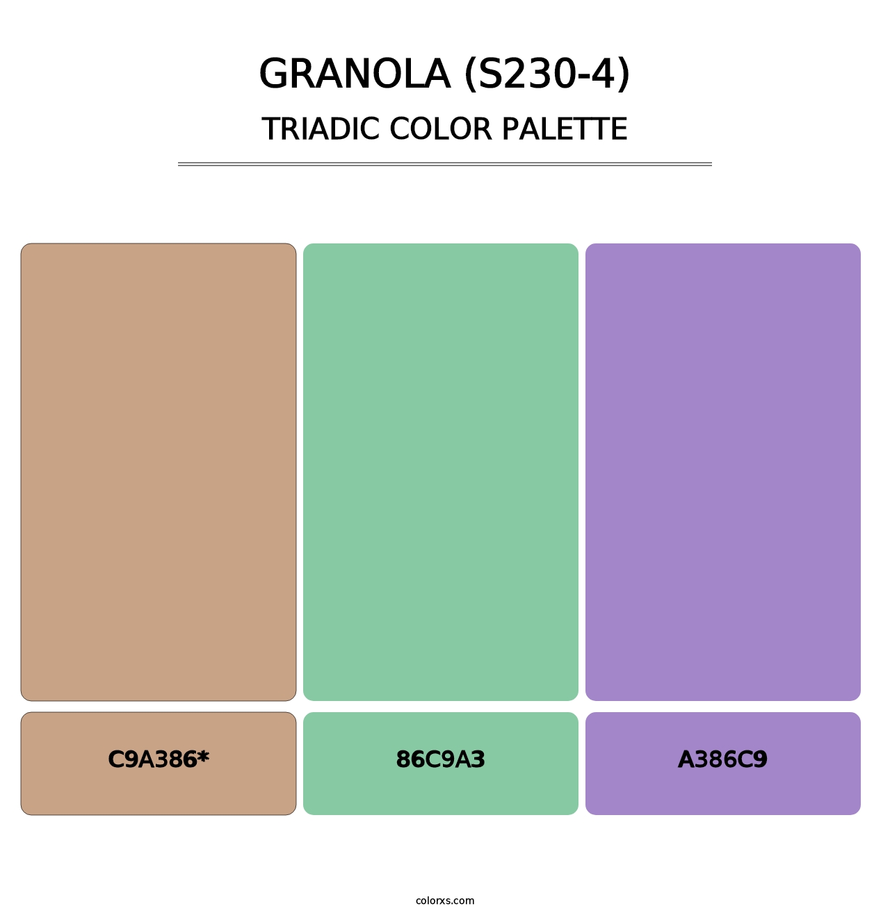 Granola (S230-4) - Triadic Color Palette