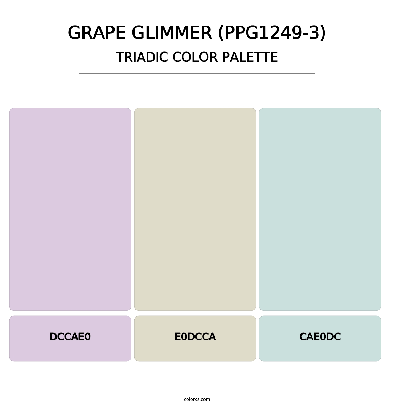 Grape Glimmer (PPG1249-3) - Triadic Color Palette