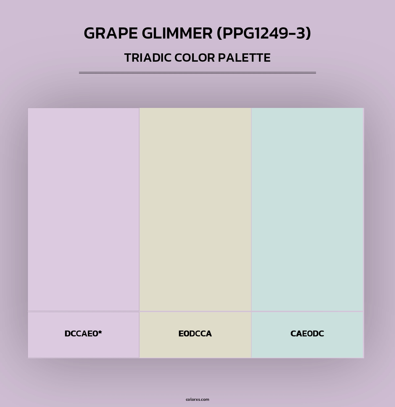 Grape Glimmer (PPG1249-3) - Triadic Color Palette