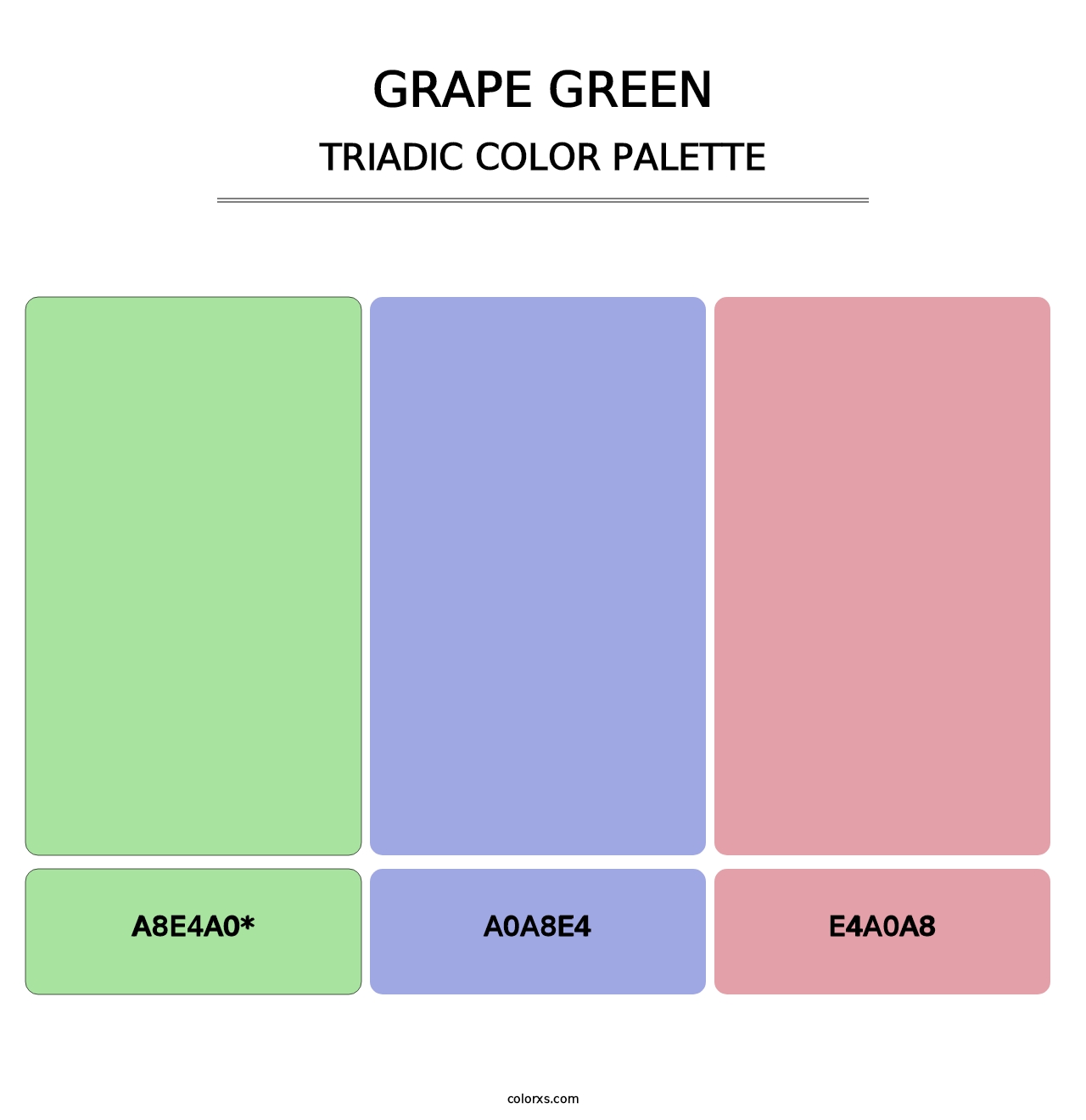 Grape Green - Triadic Color Palette