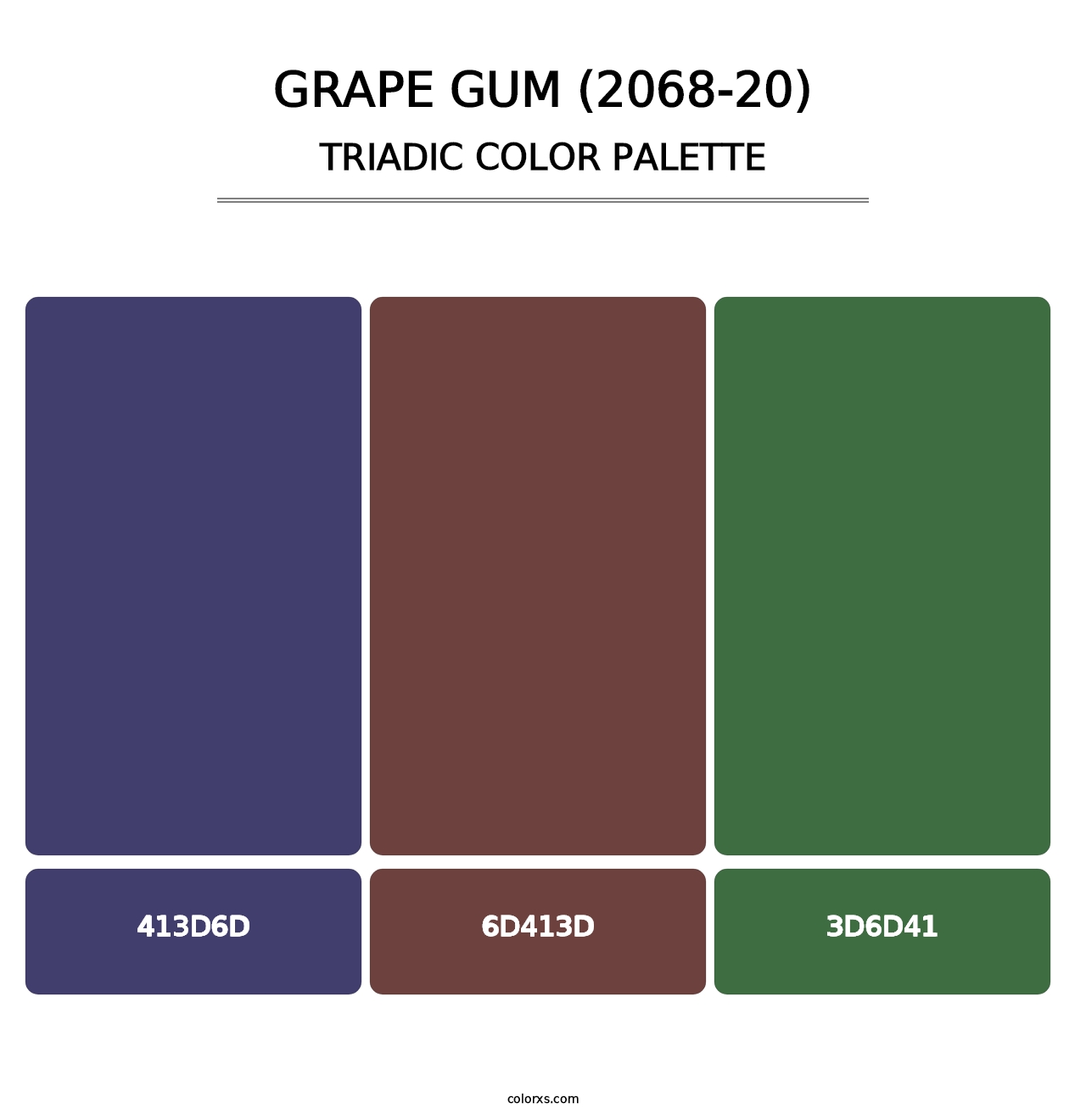Grape Gum (2068-20) - Triadic Color Palette