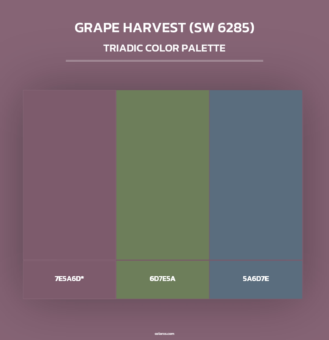 Grape Harvest (SW 6285) - Triadic Color Palette