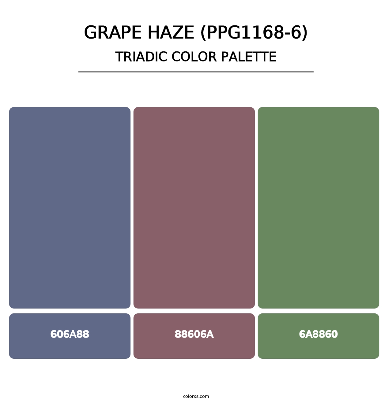 Grape Haze (PPG1168-6) - Triadic Color Palette