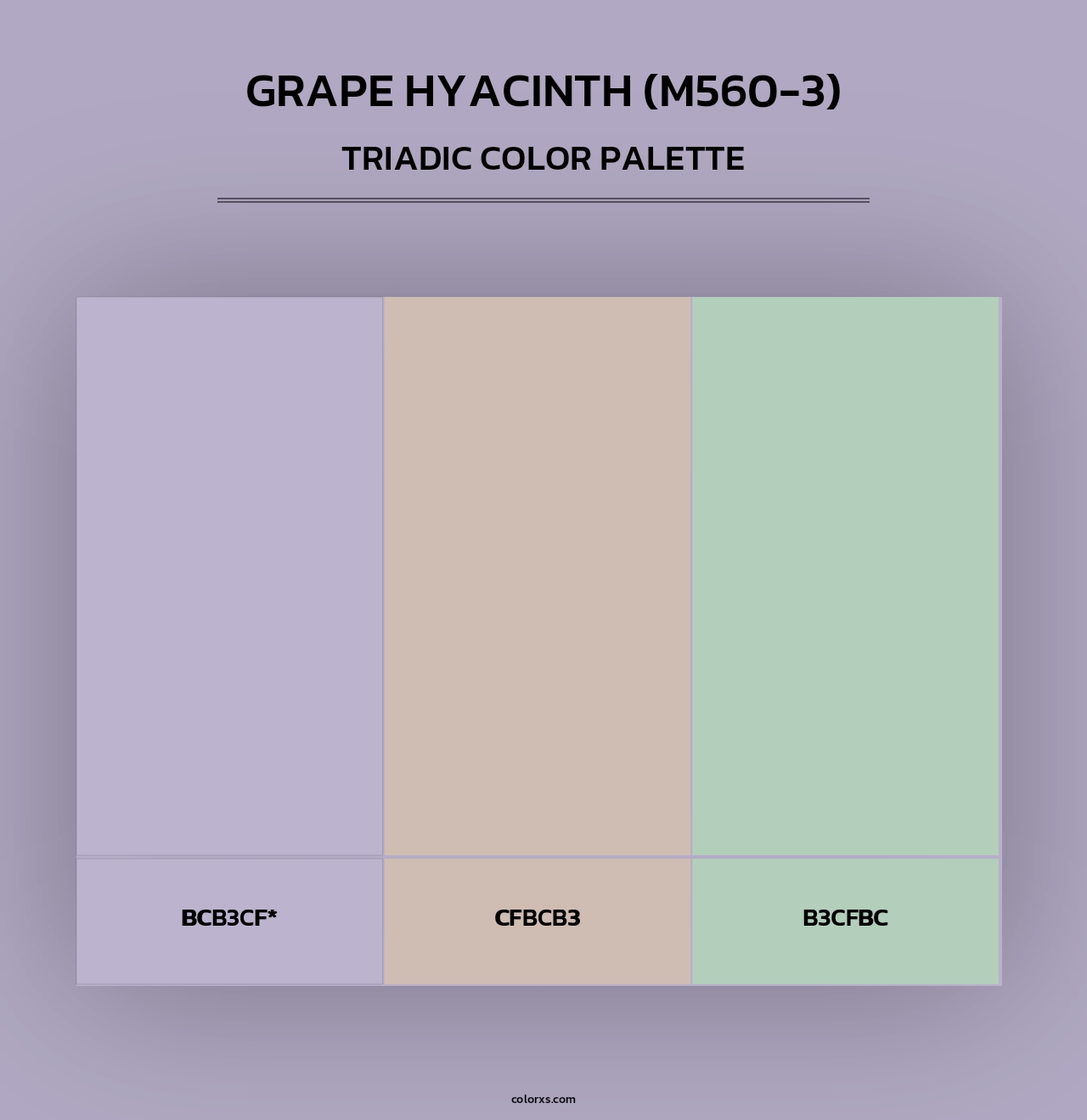 Grape Hyacinth (M560-3) - Triadic Color Palette