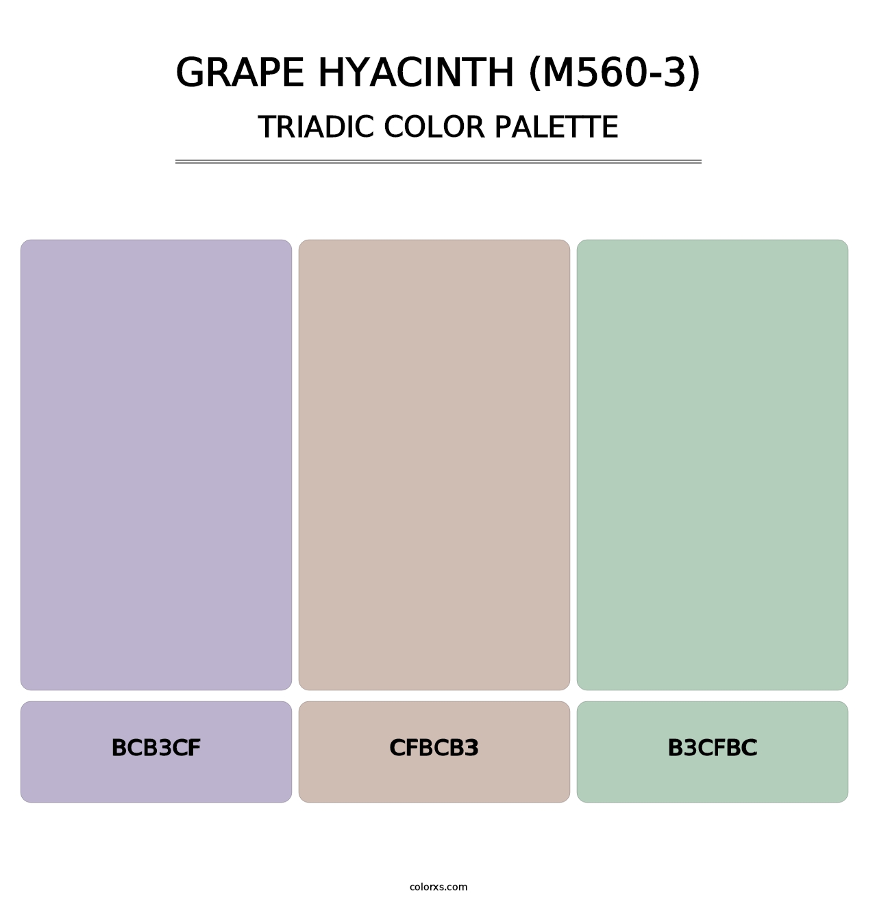 Grape Hyacinth (M560-3) - Triadic Color Palette
