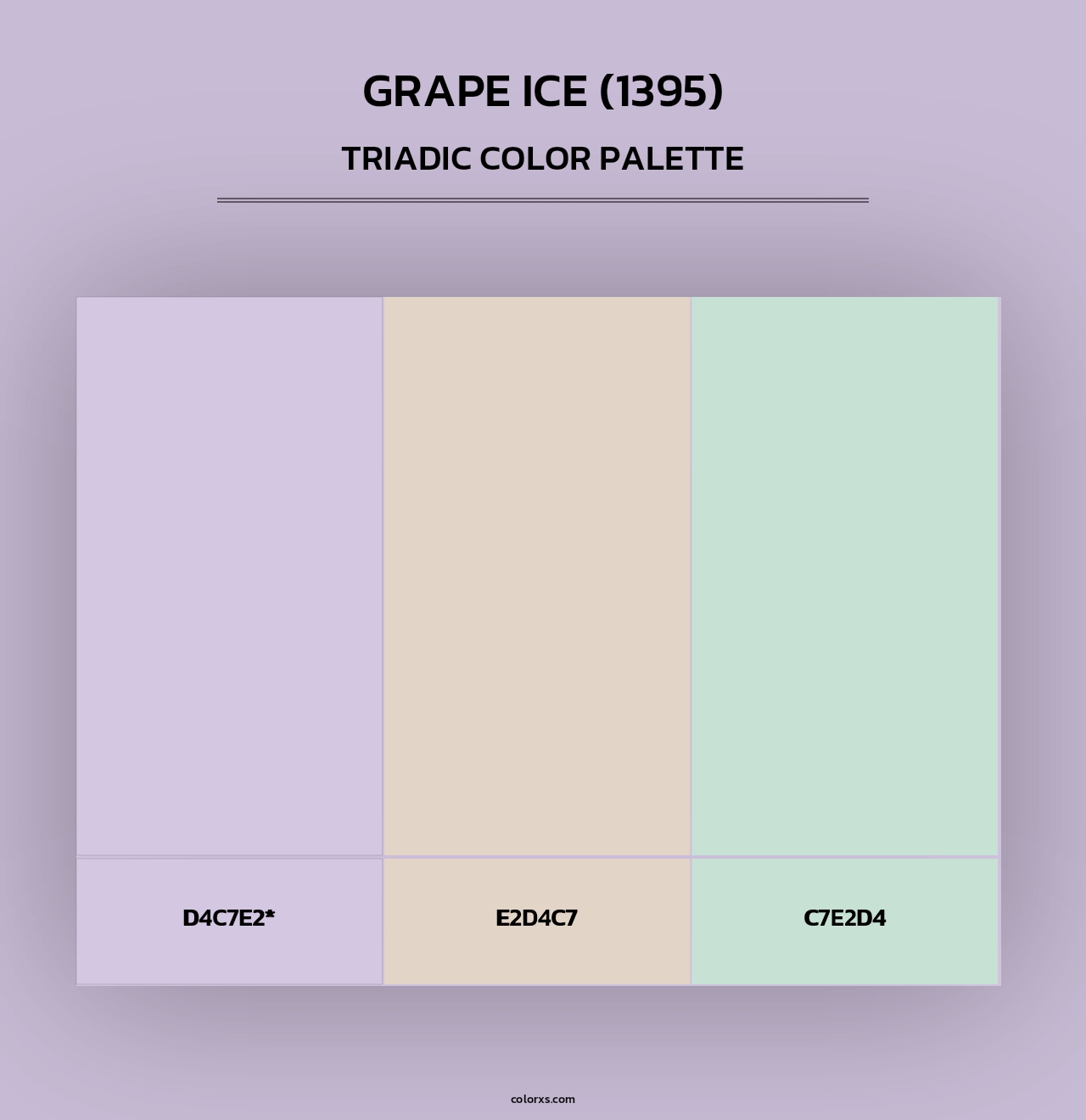 Grape Ice (1395) - Triadic Color Palette