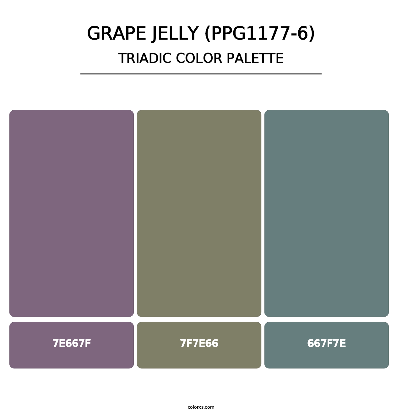 Grape Jelly (PPG1177-6) - Triadic Color Palette
