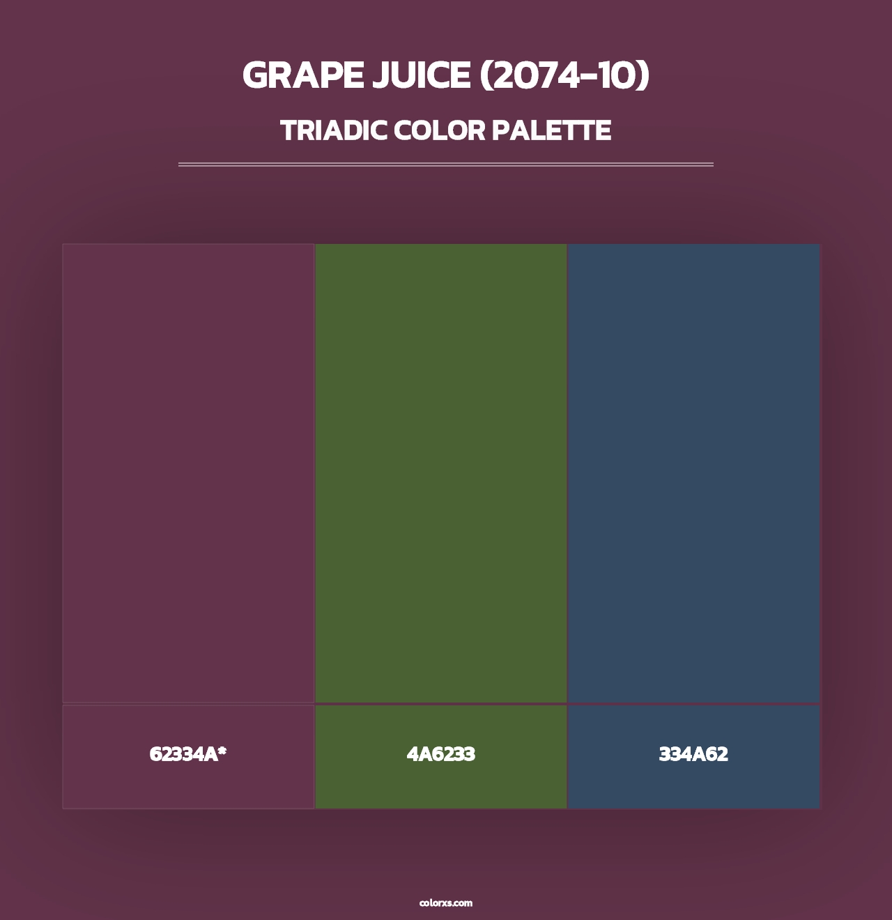 Grape Juice (2074-10) - Triadic Color Palette