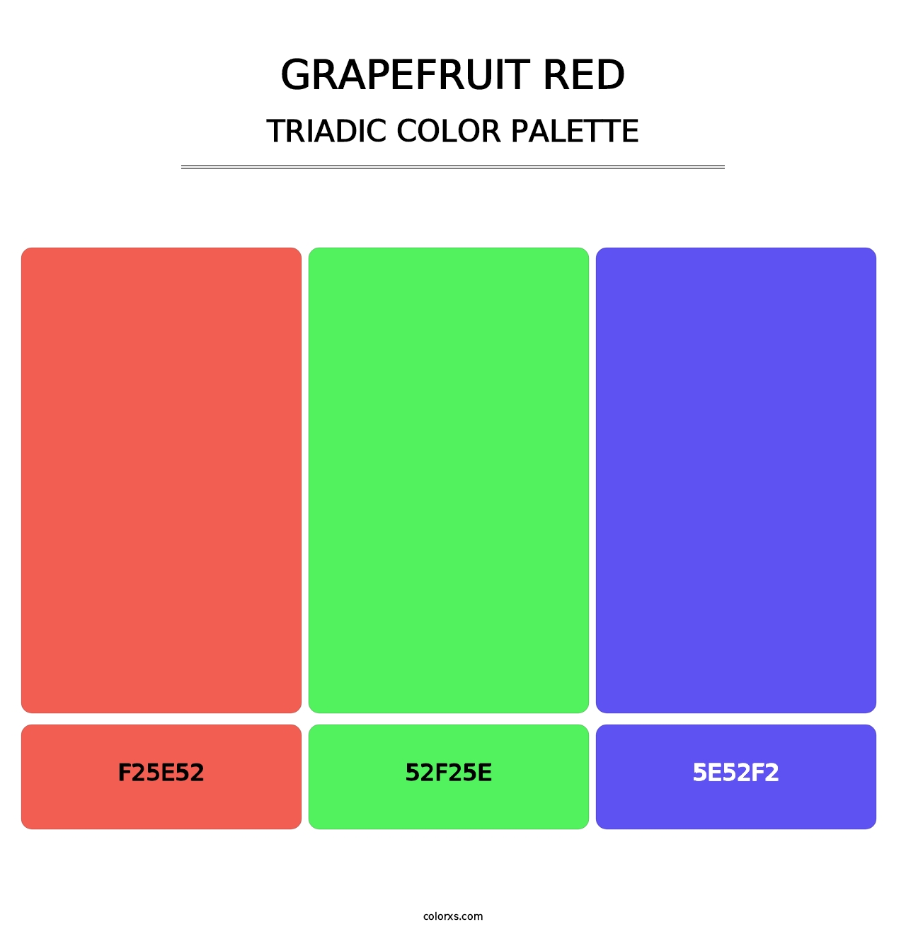 Grapefruit Red - Triadic Color Palette