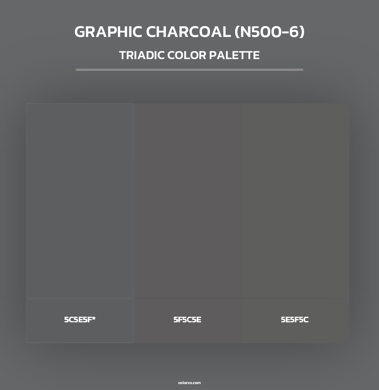 Graphic Charcoal (N500-6) - Triadic Color Palette