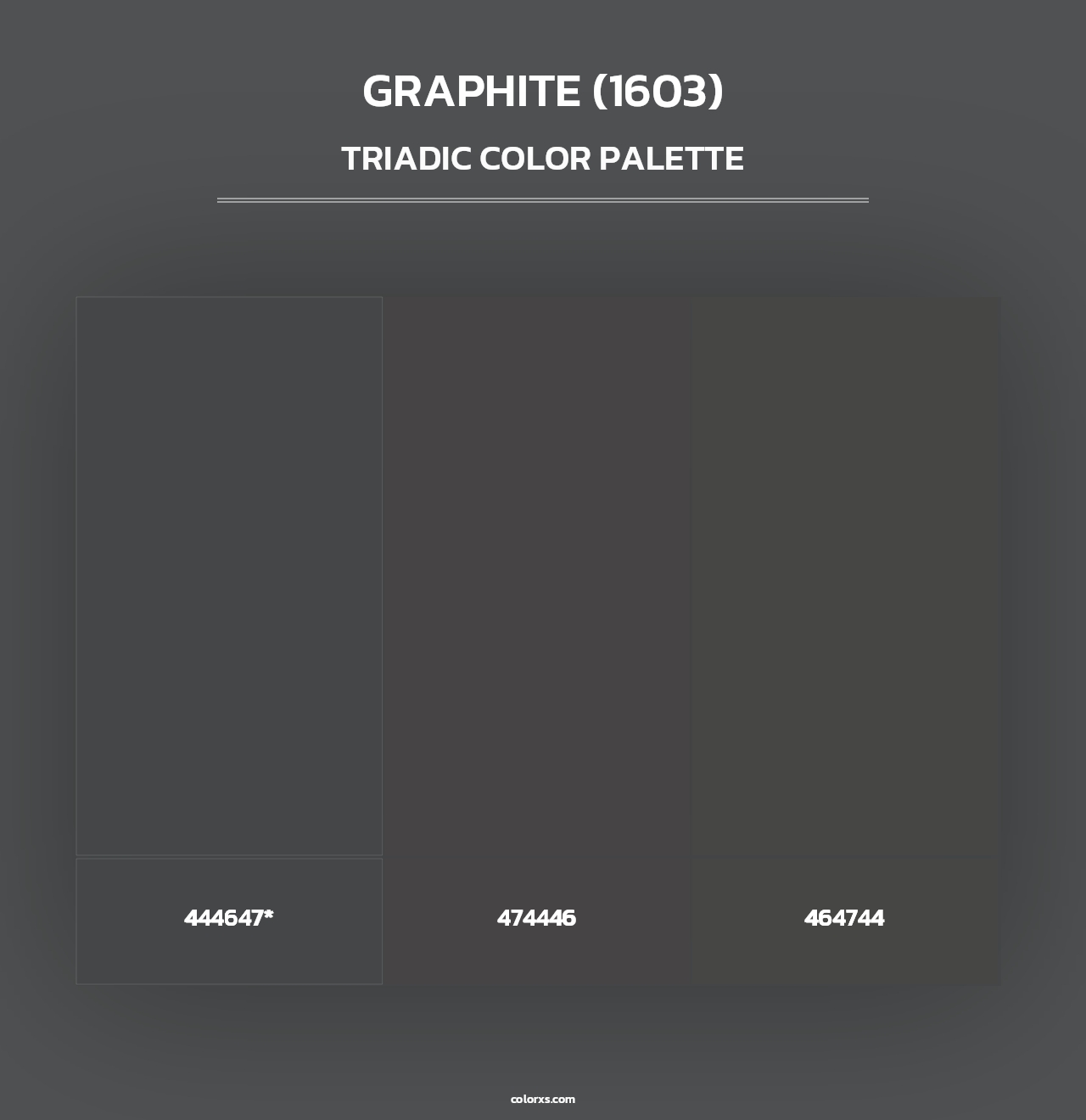 Graphite (1603) - Triadic Color Palette