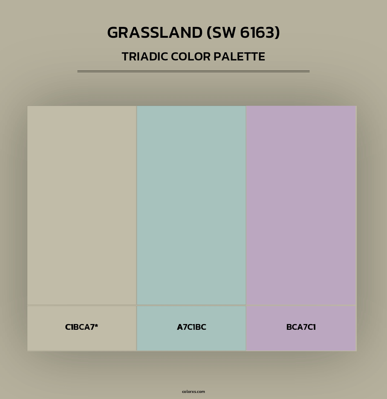 Grassland (SW 6163) - Triadic Color Palette