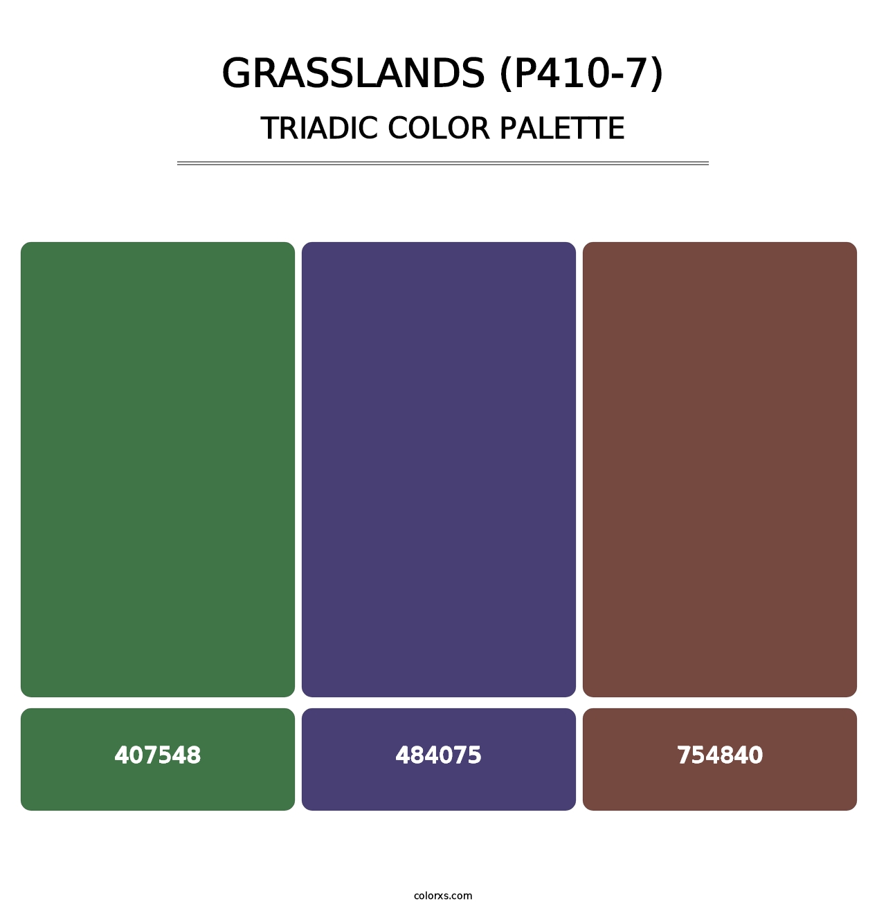 Grasslands (P410-7) - Triadic Color Palette