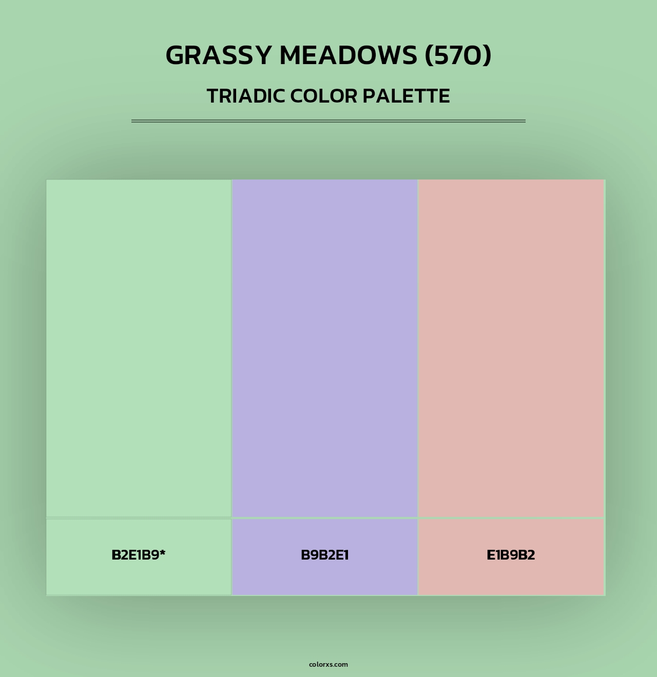 Grassy Meadows (570) - Triadic Color Palette