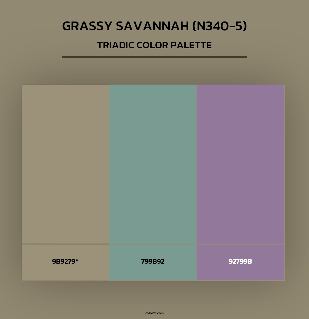 Grassy Savannah (N340-5) - Triadic Color Palette