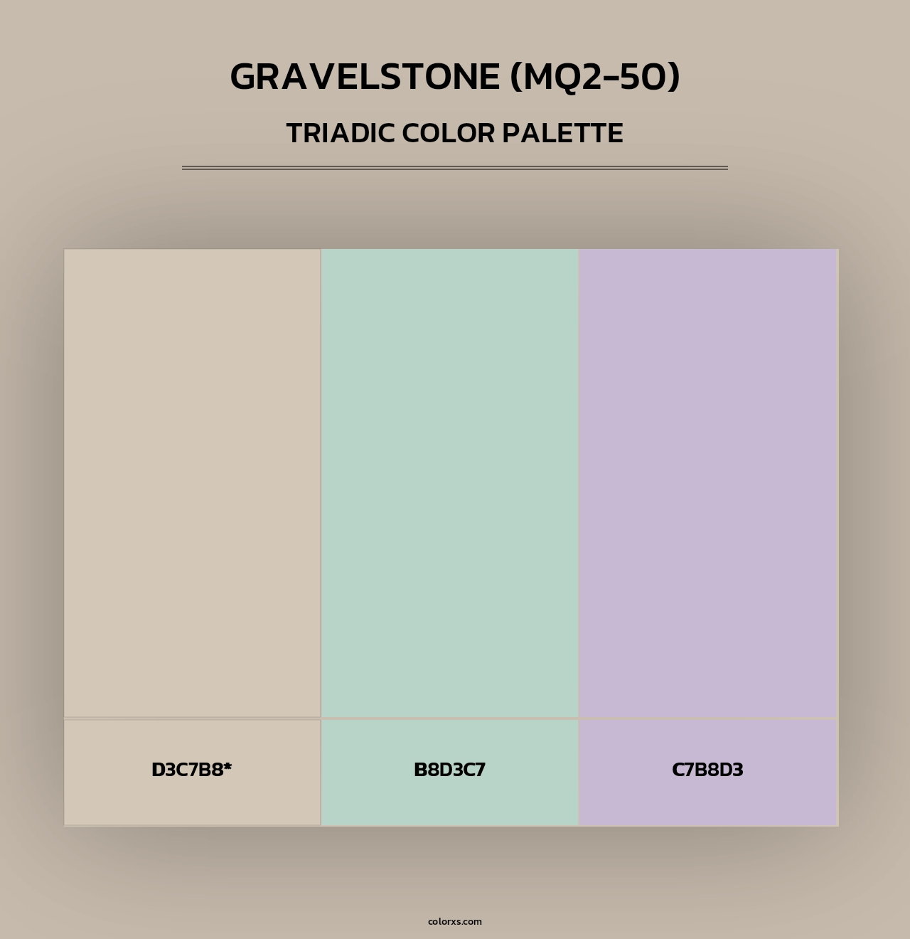 Gravelstone (MQ2-50) - Triadic Color Palette