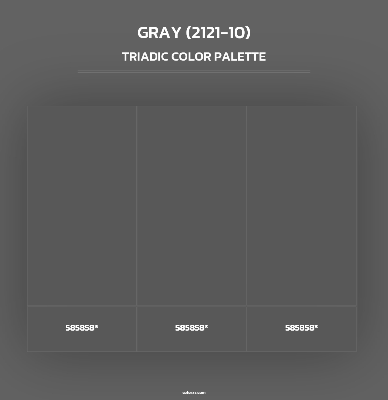 Gray (2121-10) - Triadic Color Palette