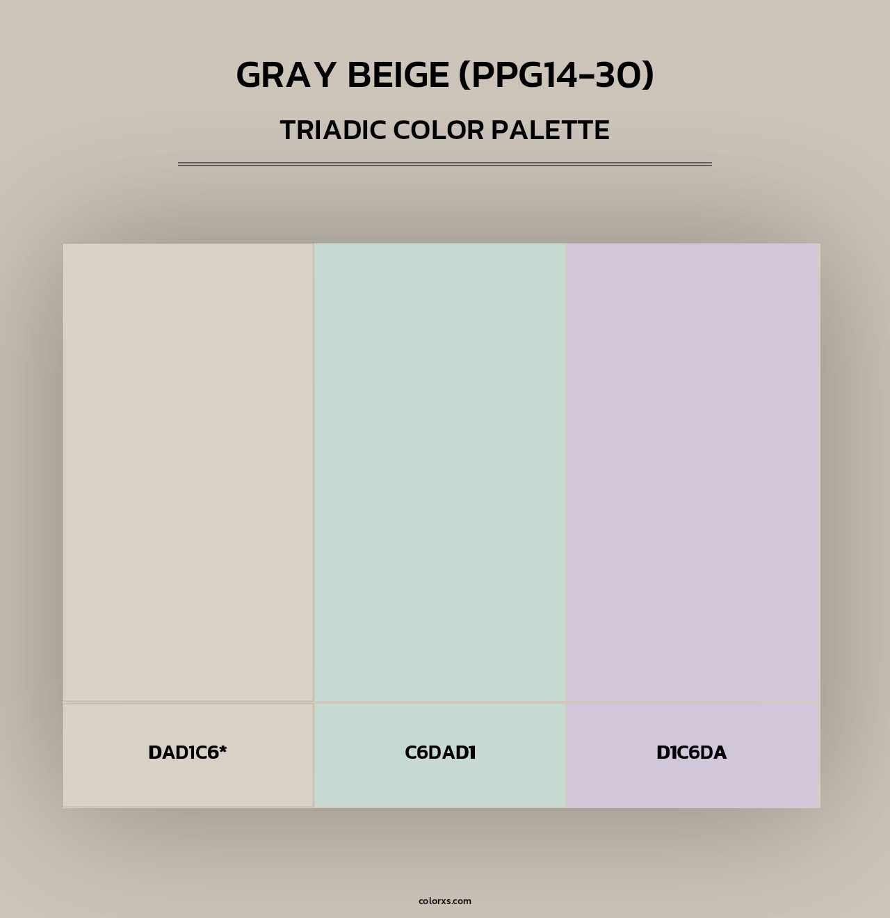 Gray Beige (PPG14-30) - Triadic Color Palette