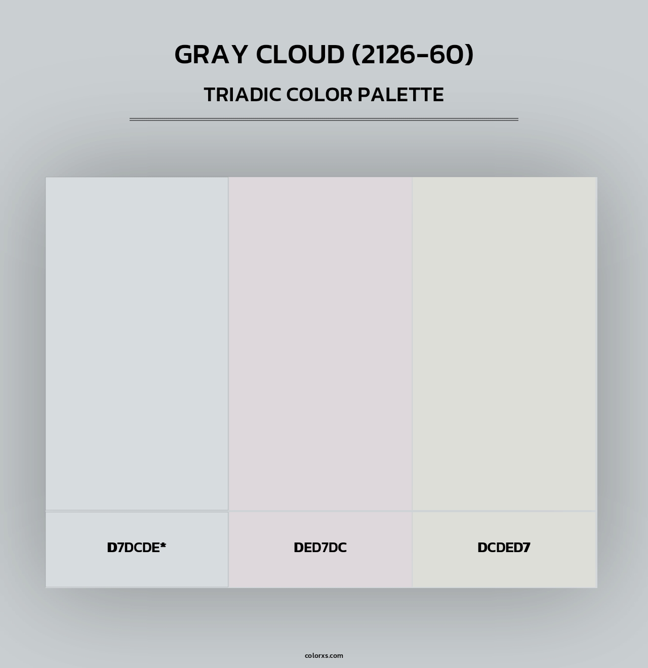 Gray Cloud (2126-60) - Triadic Color Palette