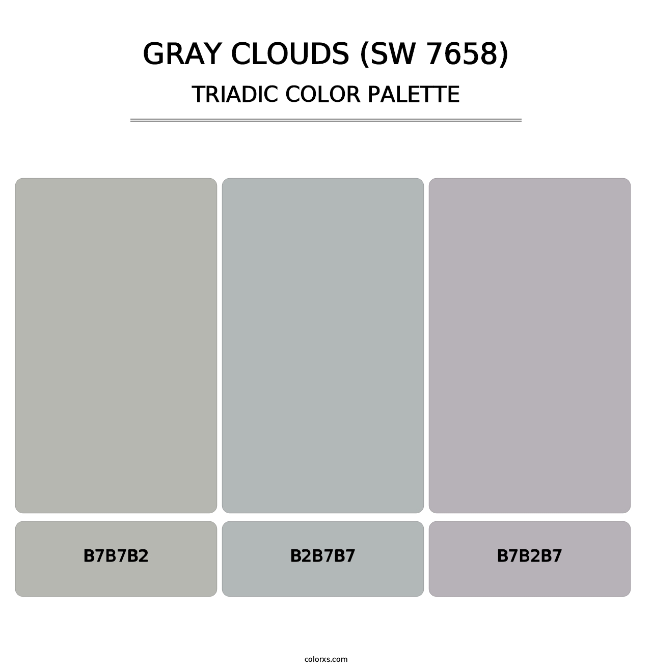 Gray Clouds (SW 7658) - Triadic Color Palette
