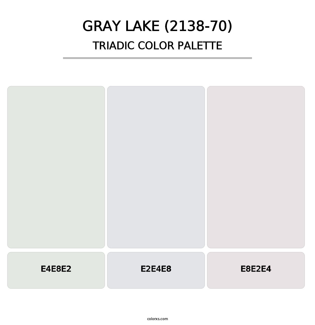 Gray Lake (2138-70) - Triadic Color Palette