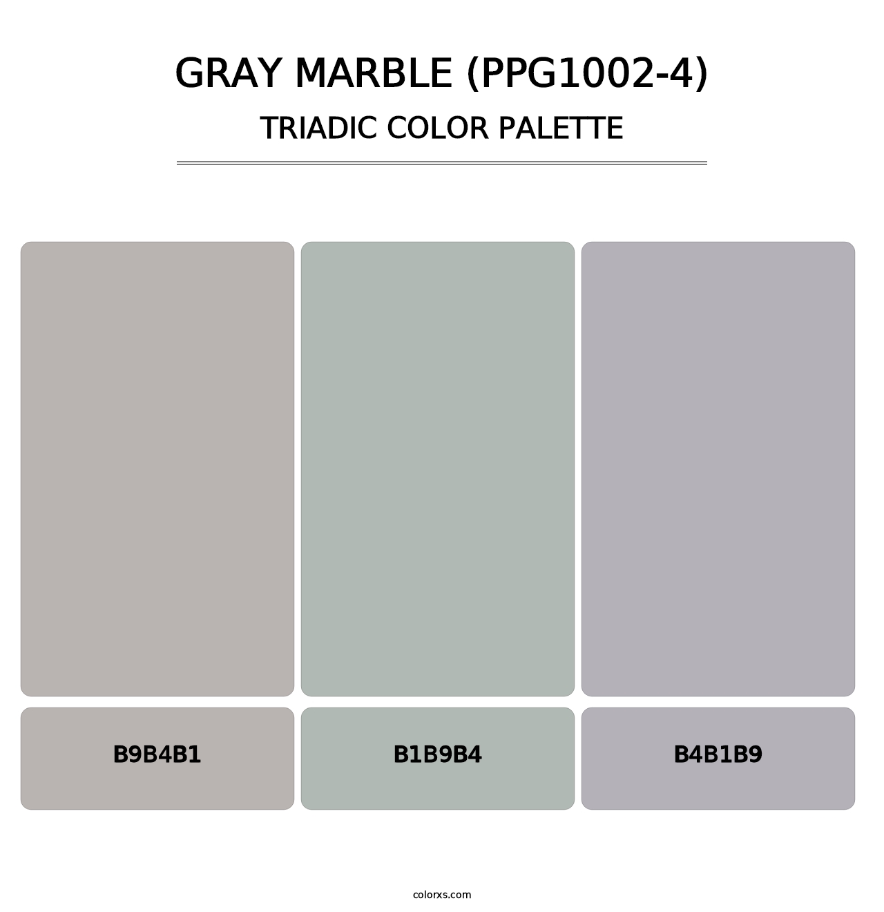 Gray Marble (PPG1002-4) - Triadic Color Palette