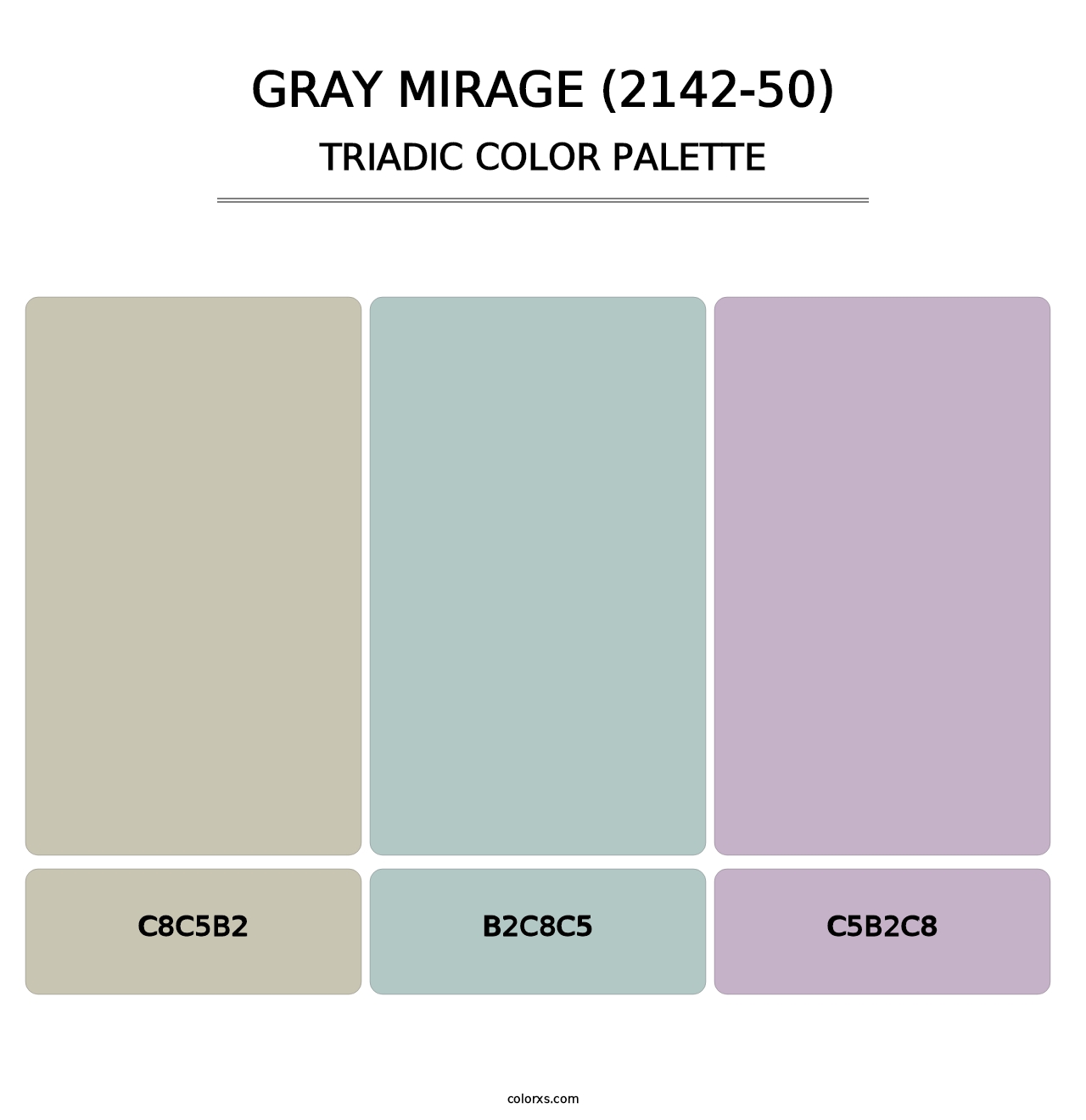 Gray Mirage (2142-50) - Triadic Color Palette