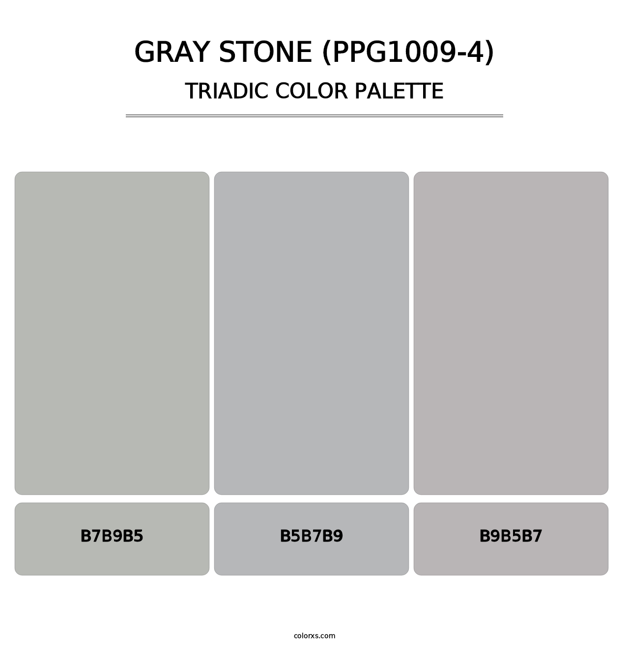 Gray Stone (PPG1009-4) - Triadic Color Palette