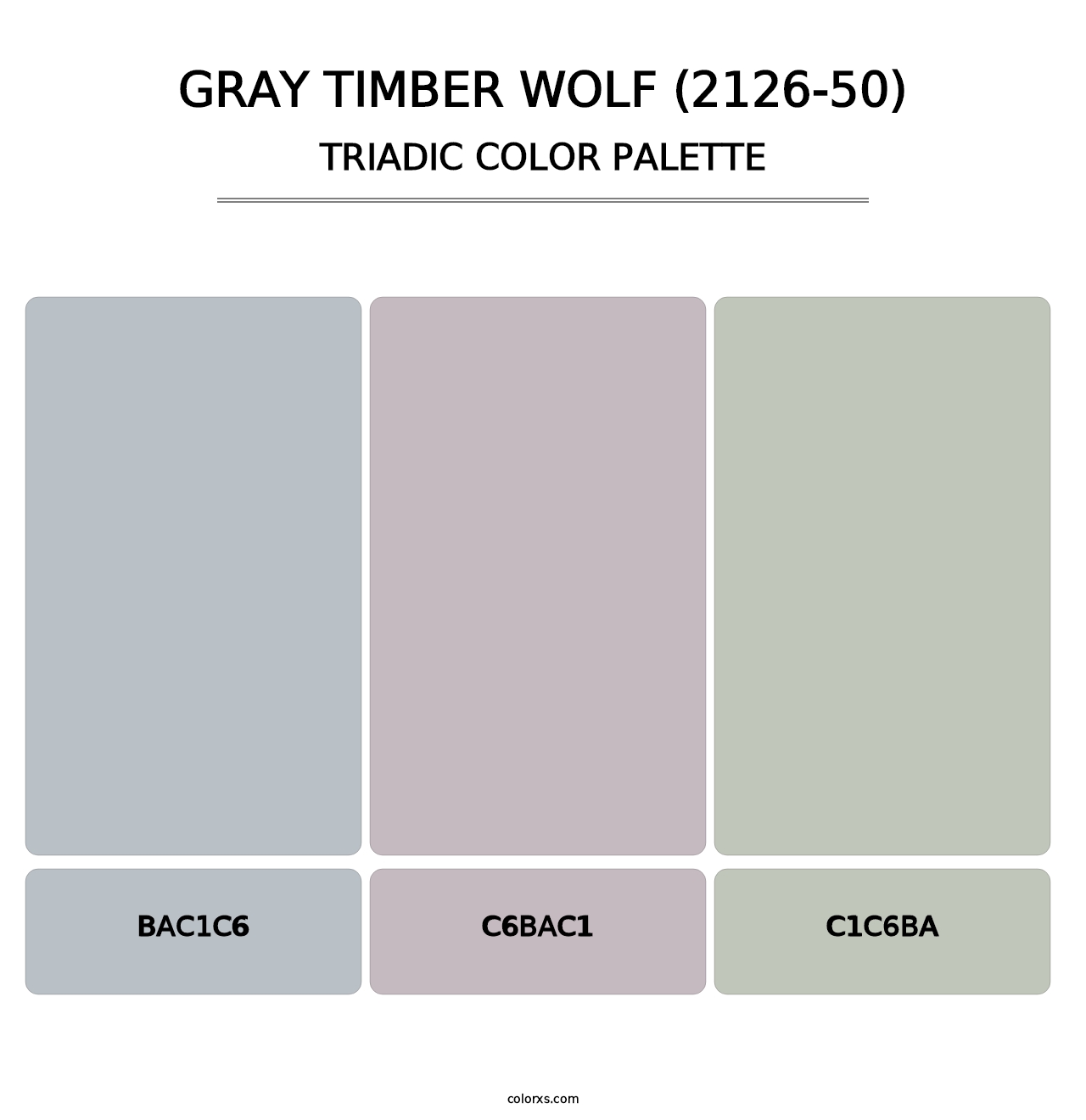 Gray Timber Wolf (2126-50) - Triadic Color Palette