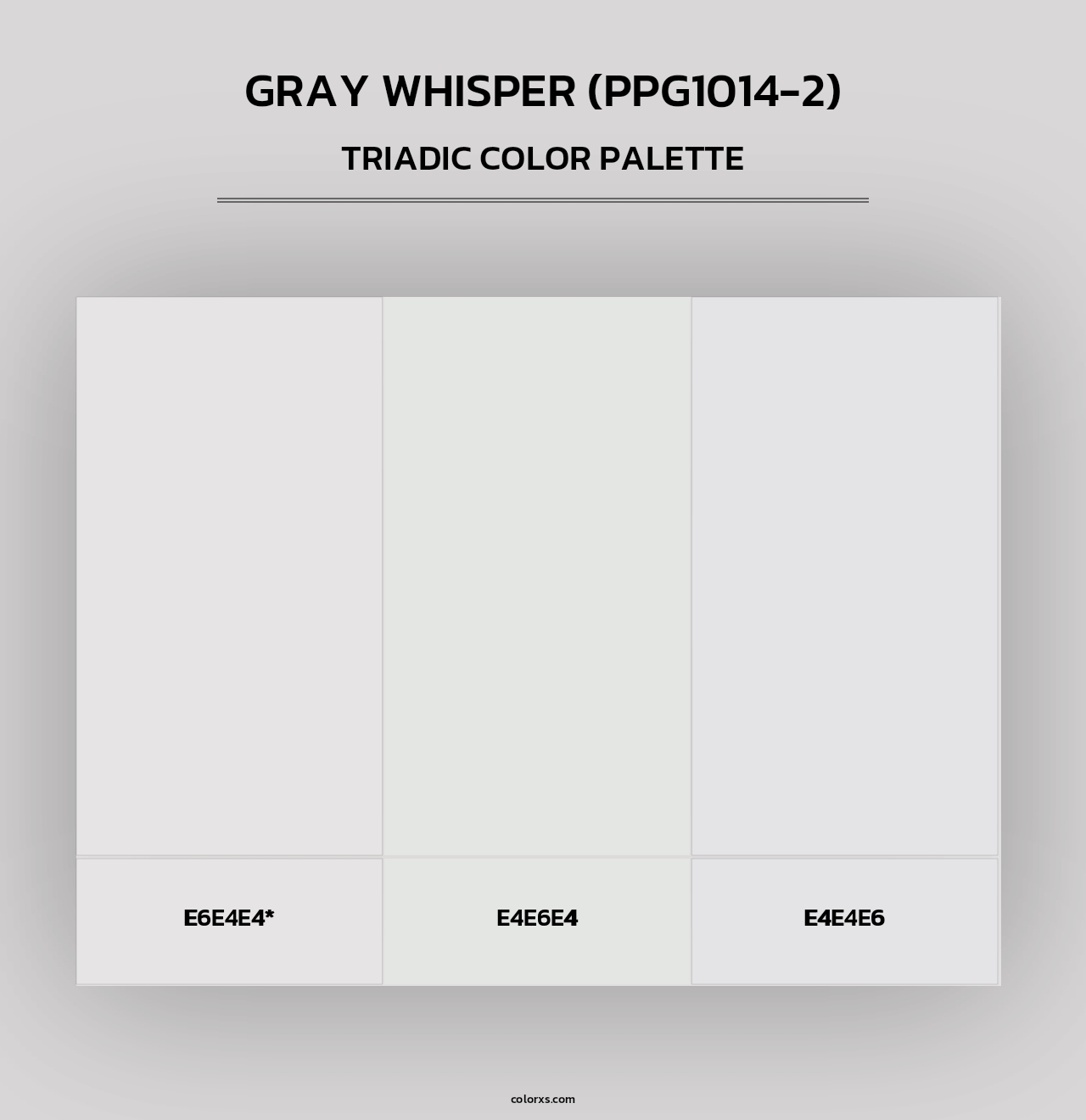 Gray Whisper (PPG1014-2) - Triadic Color Palette