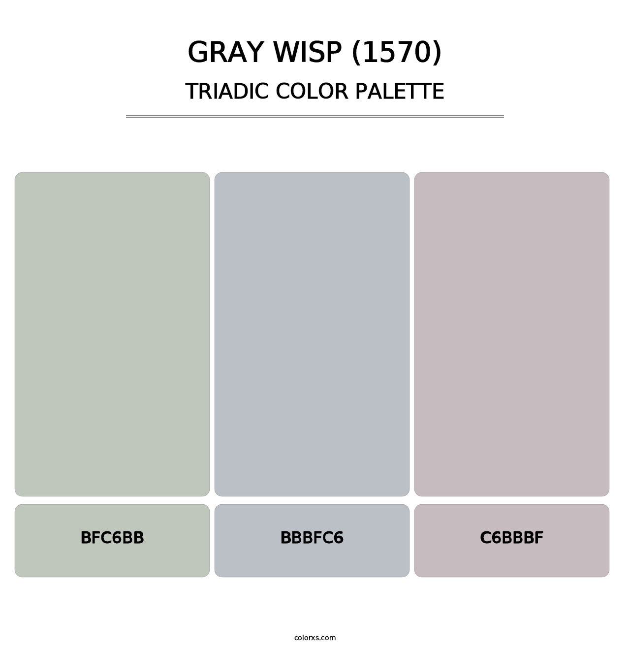 Gray Wisp (1570) - Triadic Color Palette