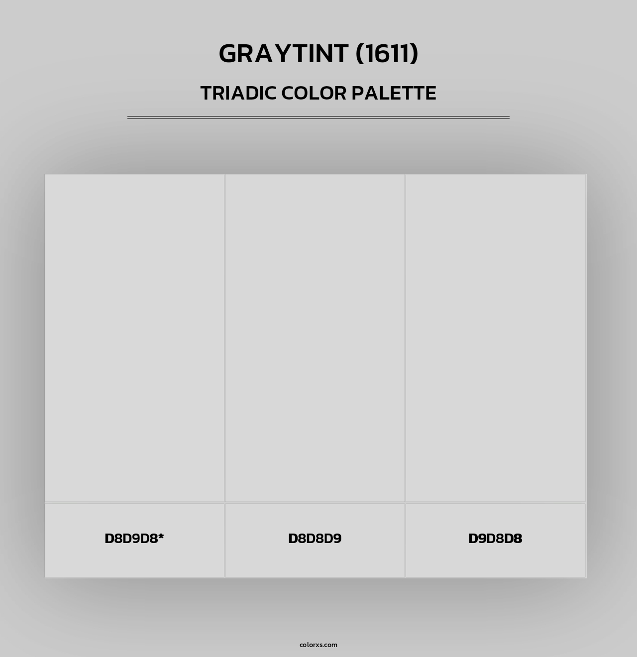 Graytint (1611) - Triadic Color Palette
