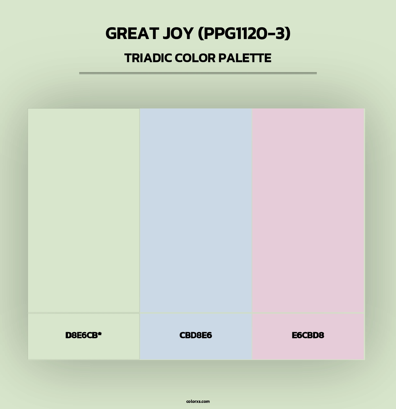 Great Joy (PPG1120-3) - Triadic Color Palette